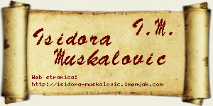 Isidora Muskalović vizit kartica